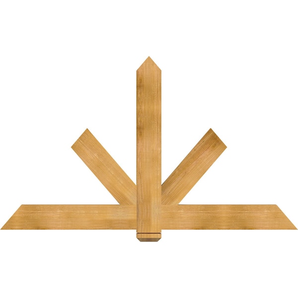 Ekena Millwork Kennewick Rough Sawn Timber Gable Bracket, Western Red Cedar, 72"W x 42"H x 2"D x 6"F, 14/12 Pitch GBW072X42X0206KEN00RWR - main